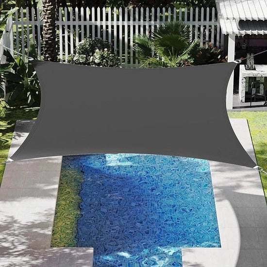 Ombrello Solare Rechthoekig Impermeabile con Protezione UV, per Giardino, Balcone, Terrazza, Campeggio 3x3 m