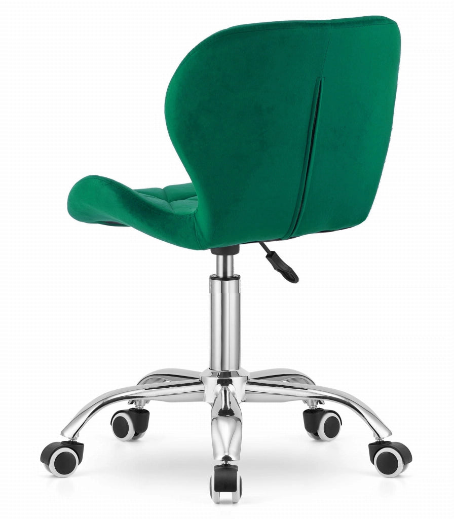 Sedia girevole in velluto Valora AVOLA verde ergonomica per ufficio