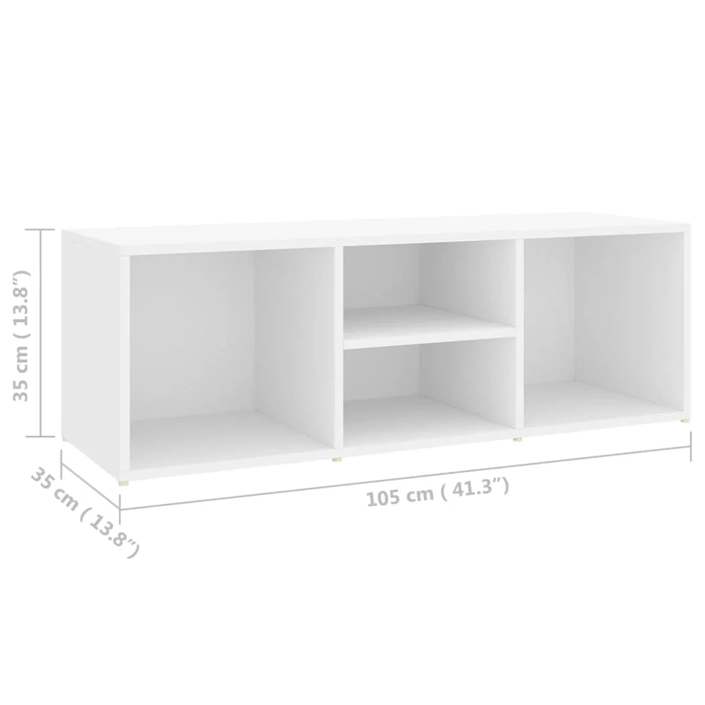 Panca portascarpe/stivali cassettiera scaffale mobiletto portaoggetti per ingresso 105 x 35 x 35 cm truciolato bianco 02_0022886
