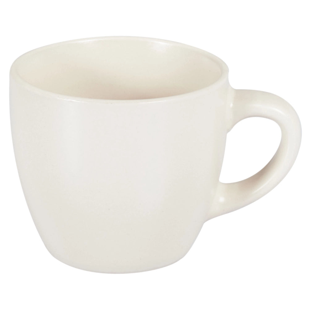 Set di 4 tazzine con piattini bianco gres kaolin fatto a mano smalto reattivo finitura servizio per 4 persone tè caffè cucina sala da pranzo.