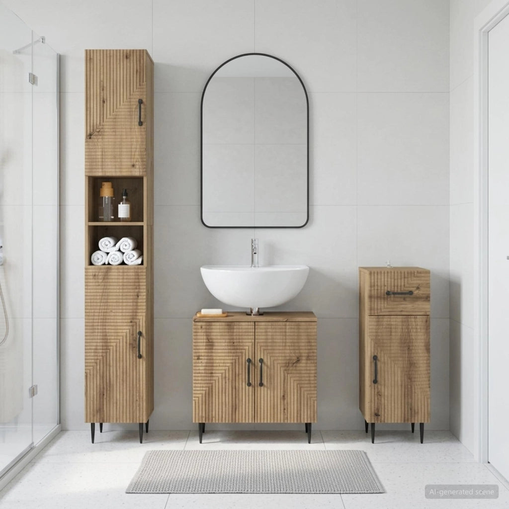 Set di armadietti da bagno in 3 pezzi HAARLEM 3417863