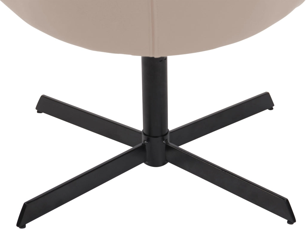 Sedia da lounge Welland in similpelle crema