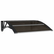 Pensilina per porta nera 80x75 cm in policarbonato CFW7594864