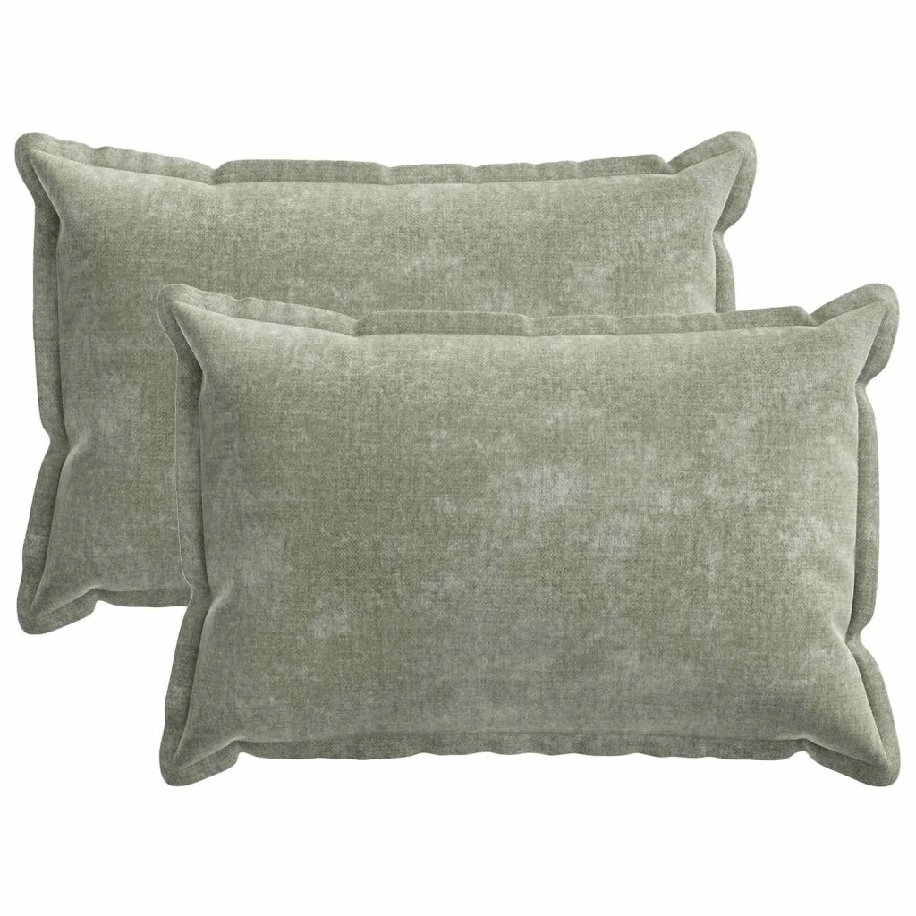 Federa 2 pz HOUTEN Verde 50 x 70 cm Tessuto Chenille 919543