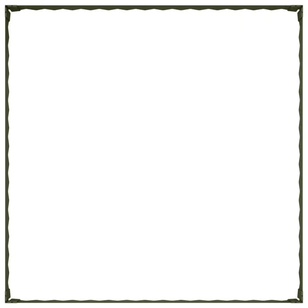 Bordura per Prato 4 pz 100 x 100 x 20 cm Acciaio Verde Oliva 8008966