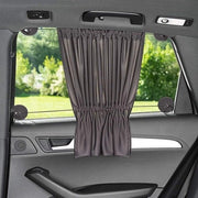Ombrellone per Auto Bambino Universale 2 Pezzi - Funzione di Chiusura con Tende - Protezione UV - Protezione dal Calore - Oscuramento - XXL 68 x 50 cm - Grigio - Ombrellone per Auto