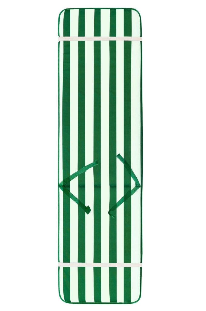 Cuscino Sdraio Morbido A Righe Copri Seduta Lettino Prendisole Pieghevole Made In Italy Verde
