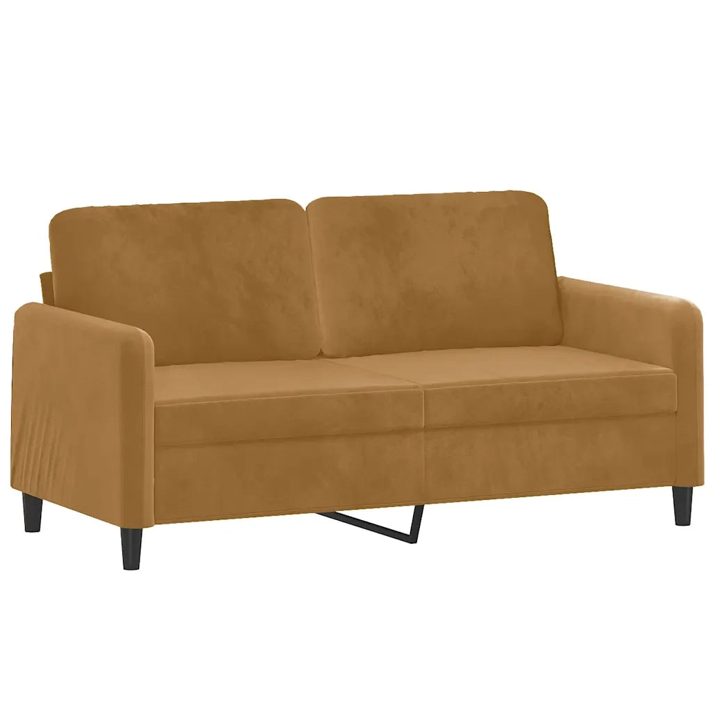 Divano a 2 Posti Marrone 140 cm in Vellutocod mxl 109366