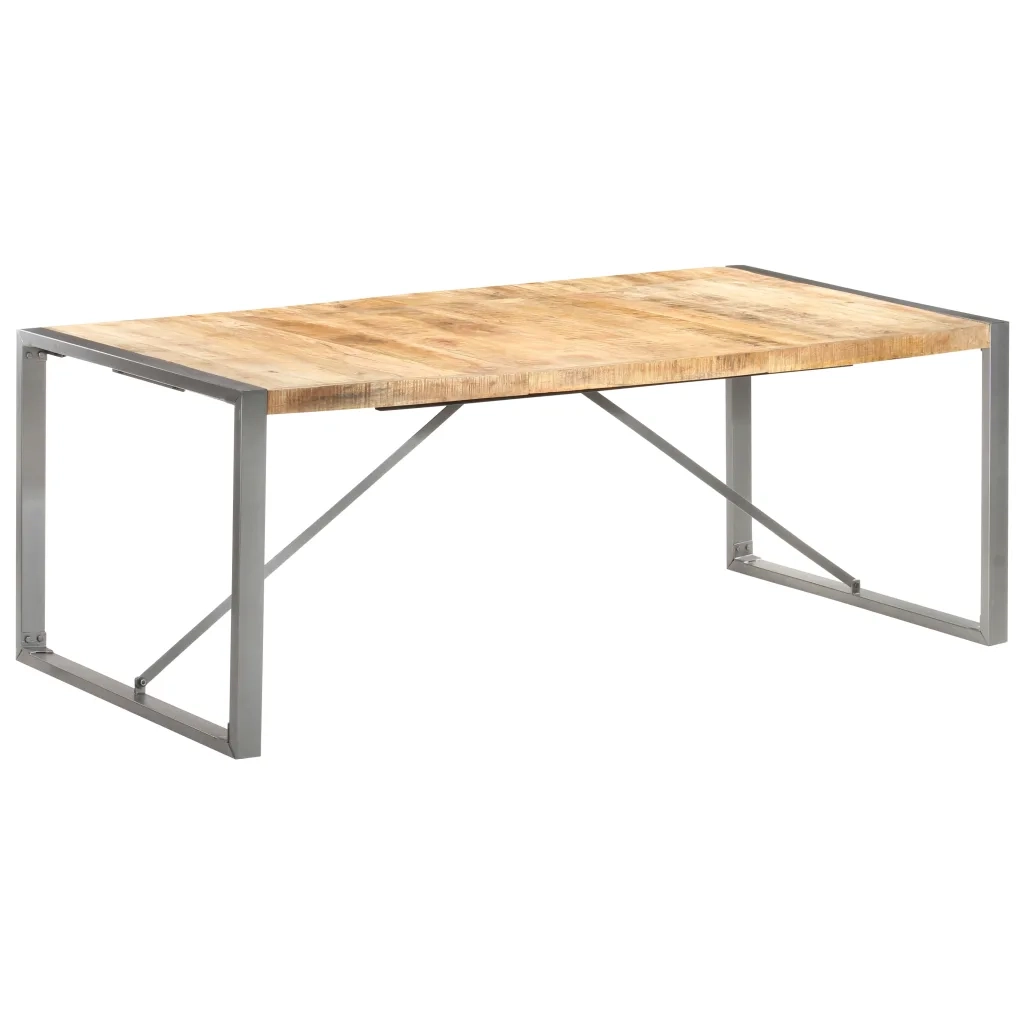 Tavolo da Pranzo 200x100x75cm in Legno Massello di Mango Grezzo cod mxl 29859
