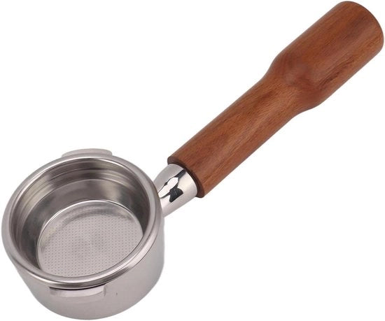 Portafiltro senza fondo 58 mm con maniglia in legno e filtro per espresso accessorio per Classic, Deluxe e Evolution