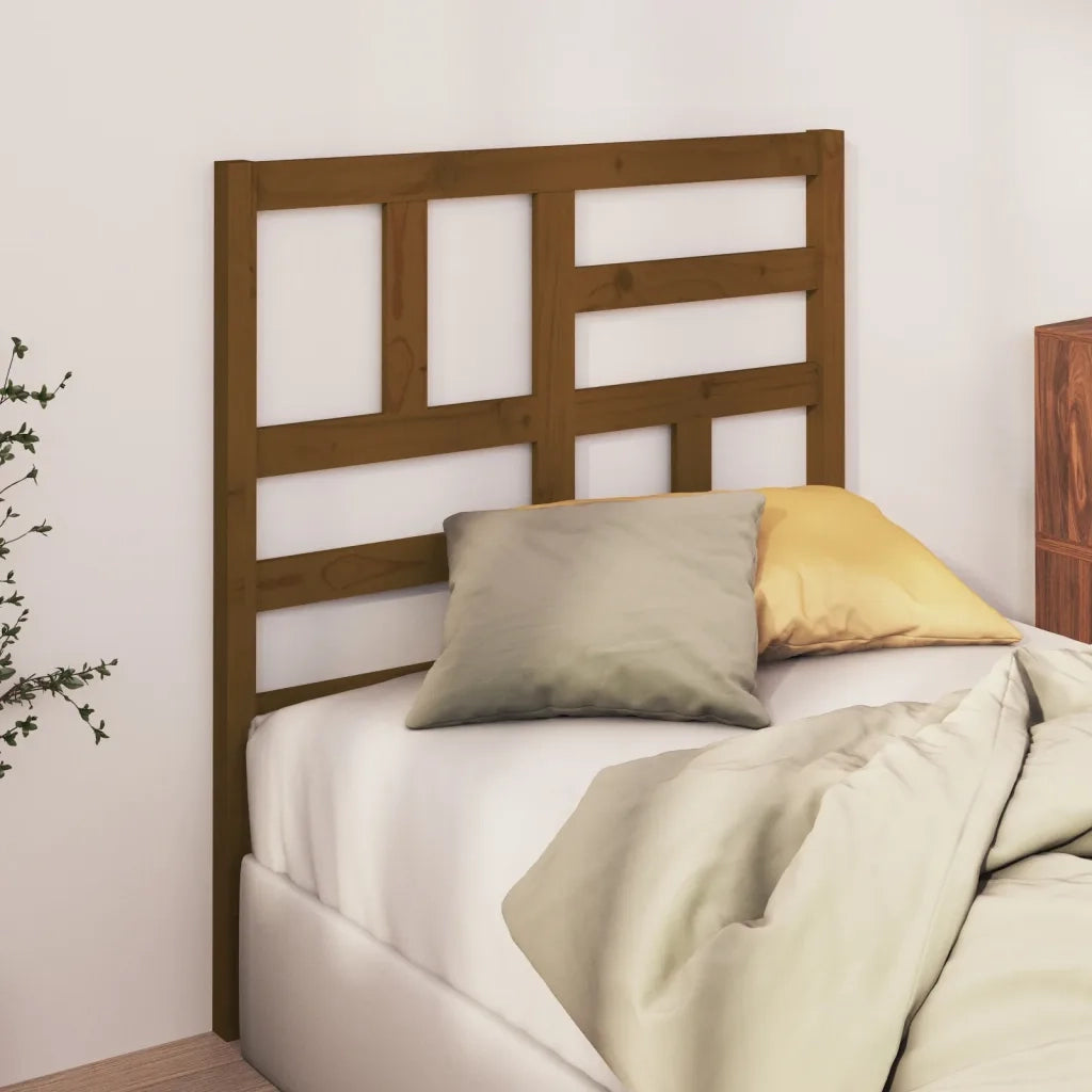 Testiera per Letto ambra 96x4x104 cm in Legno Massello di Pino