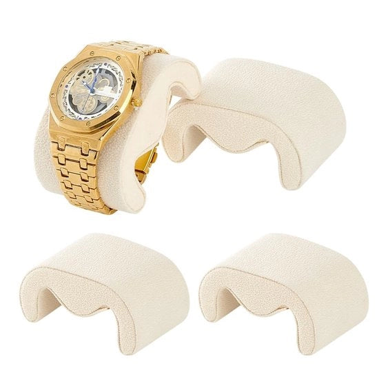 Cuscino orologio a forma di M - 4 pezzi - Cuscino display orologio in velluto - Standard orologio - Dimensioni 7,3 x 4,7 x 1,4 cm - Protegge contro graffi - Display orologio