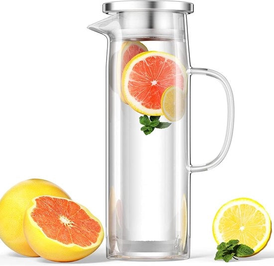 Vaso in vetro - 1,5 litri - borosilicato - resistente al calore