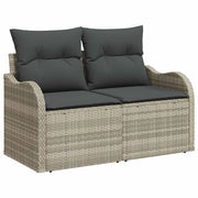 Set Divano da Giardino 11 pcs Grigio chiaro polyrattan 3354561