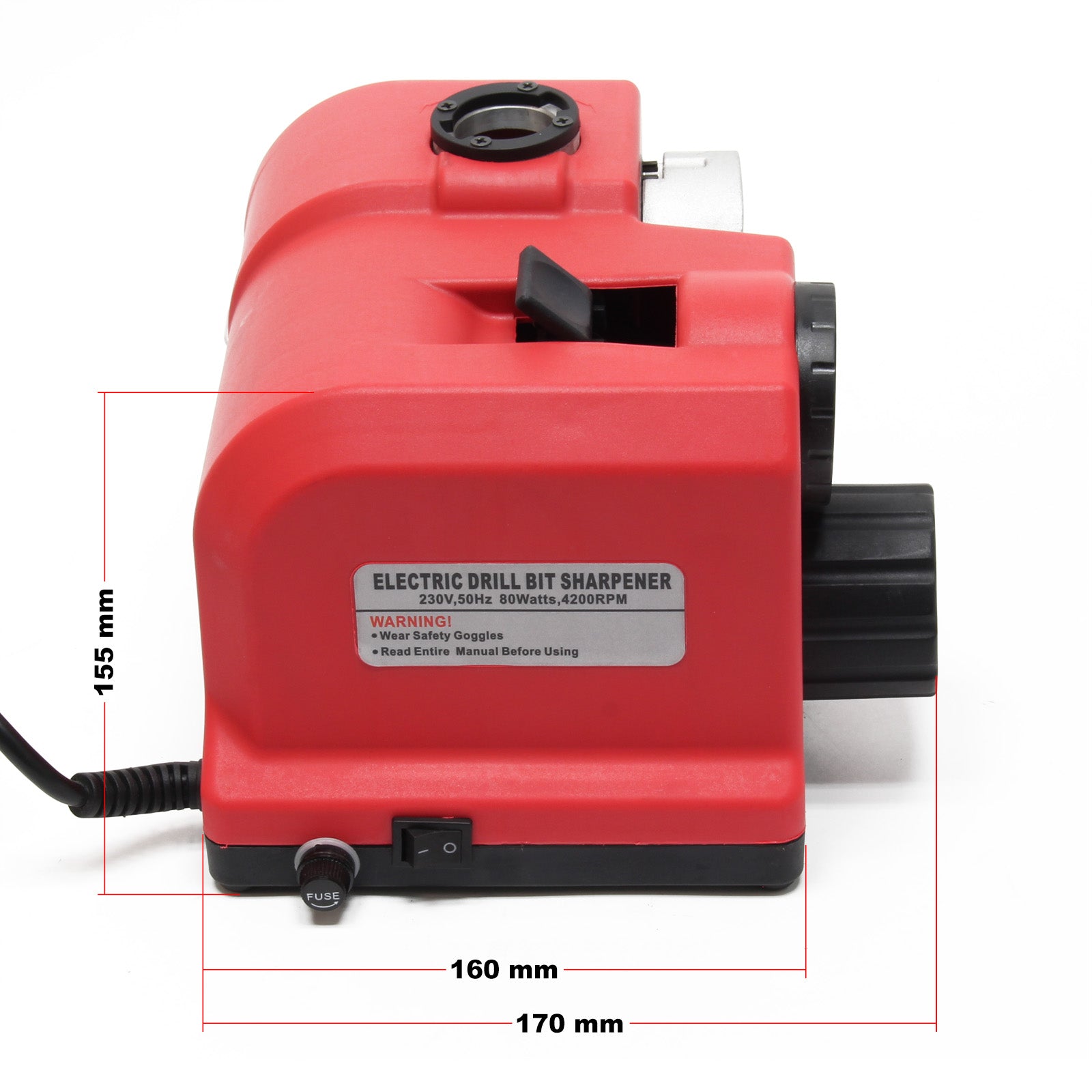 Affilatrice per punte trapano 3-13 mm 80W 4200 giri/min Utensile affila punte metallo