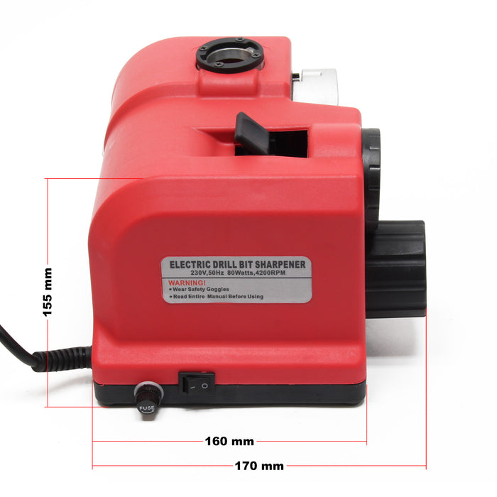 Affilatrice per punte trapano 3-13 mm 80W 4200 giri/min Utensile affila punte metallo