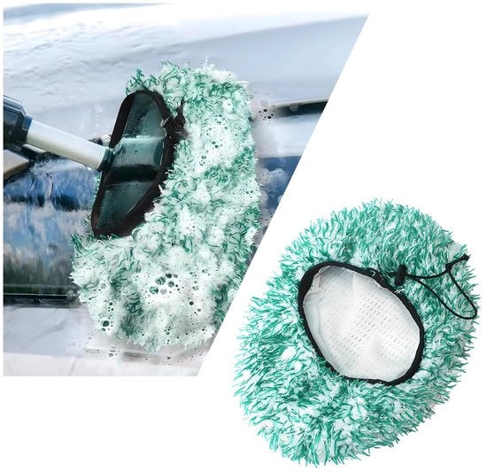 Autowasborstelhoes Extra Zuccosa per Pulizia Profonda, Wassing Zuccosa Senza Strappi - Borstelhoes Absorbente Extra Zuccosa (Verde Bianco)