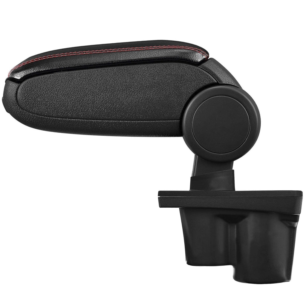 Bracciolo centrale per Opel Adam con vano imbottito in pelle sintetica nera con cuciture rosse 03_0000541
