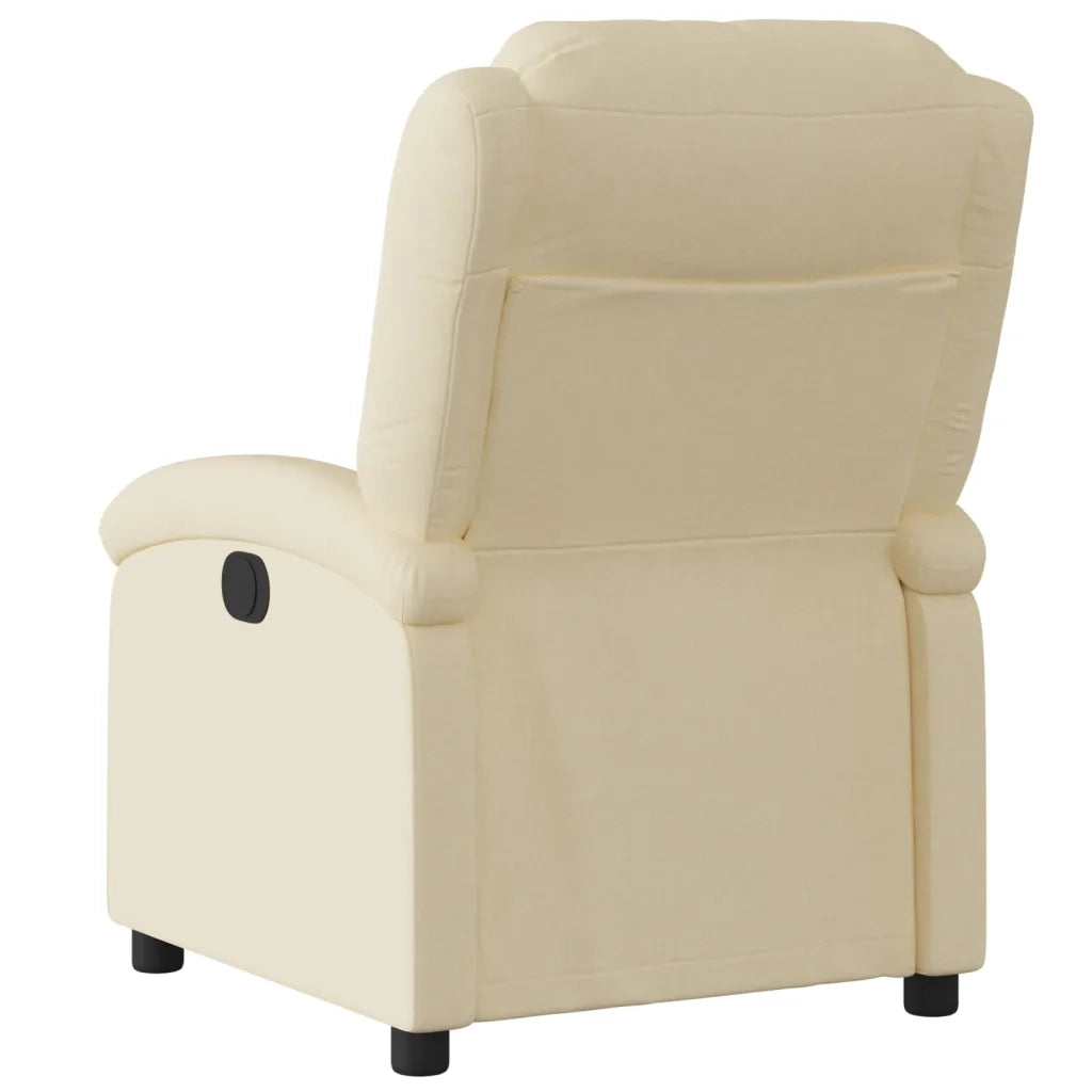 Divano Sedia-Poltrona Reclinabile in Tessuto Crema 458133