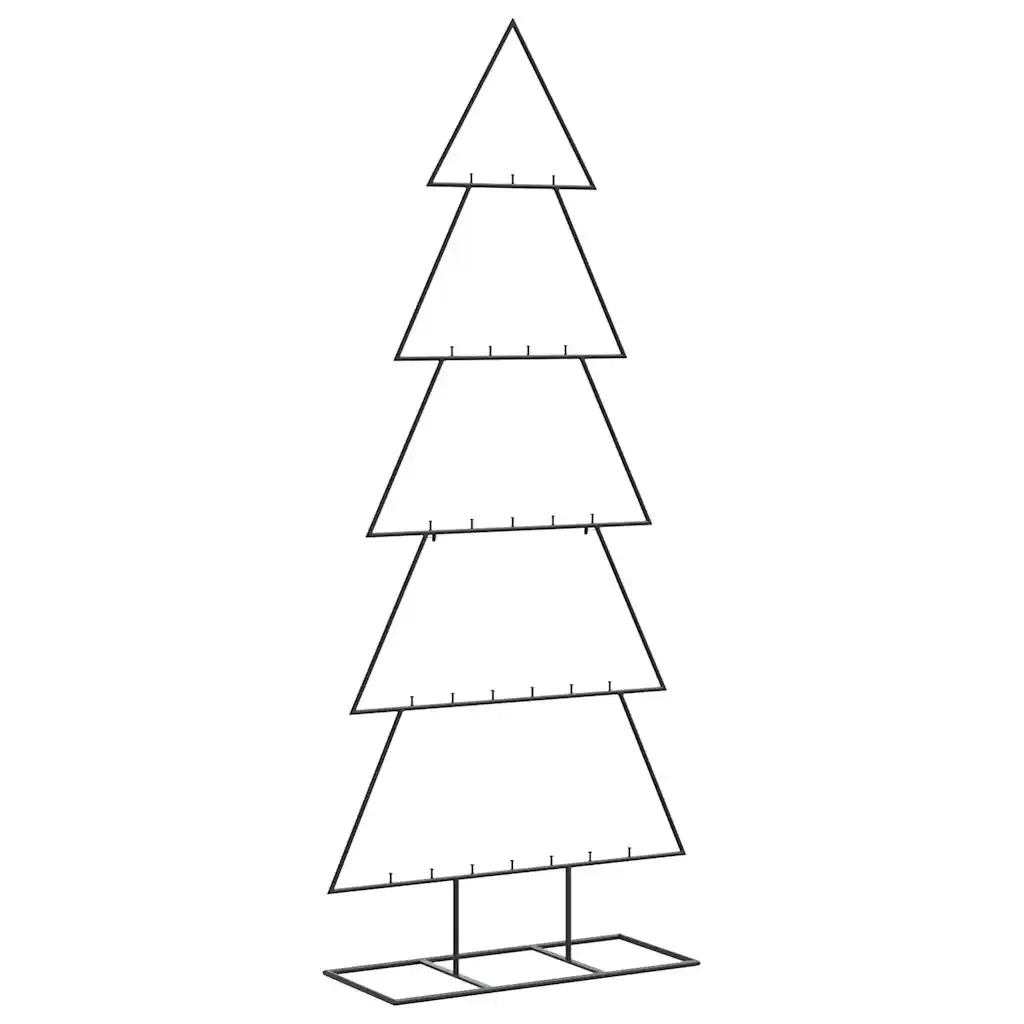 vidaXL Albero di Natale Decorativo in Metallo Nero 150 cm