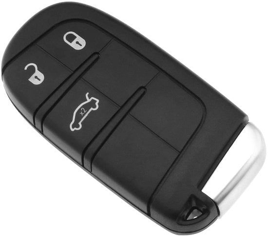 Comando a distanza per chiave - 3 pulsanti - Nero - Compatibile con Jeep Cherokee e Fiat 500X - Duraturo e pratico