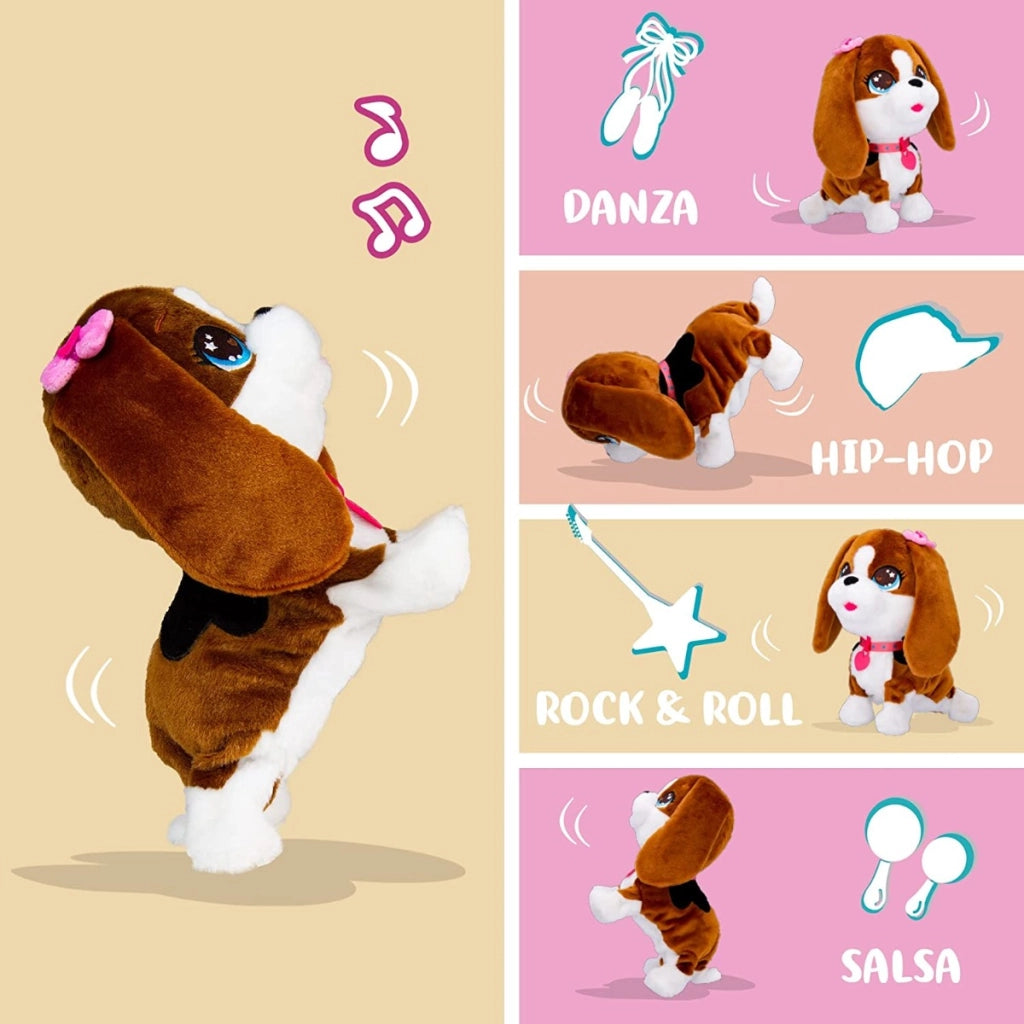 CLUB PETZ Susy, Divertente e Morbido Cagnolino di Peluche che Canta, Balla e Risponde a +20 Comandi Vocali, Giocattolo R