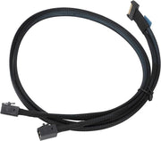 Cavo per MCIO 8i a 2 SFF 8643, PCIe 5.0 per Server Data Center, 31,5 Pollici - Compatibile con MCIO X8 a Mini SAS HD SFF 8643 cavo.