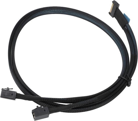 Cavo per MCIO 8i a 2 SFF 8643, PCIe 5.0 per Server Data Center, 31,5 Pollici - Compatibile con MCIO X8 a Mini SAS HD SFF 8643 cavo.