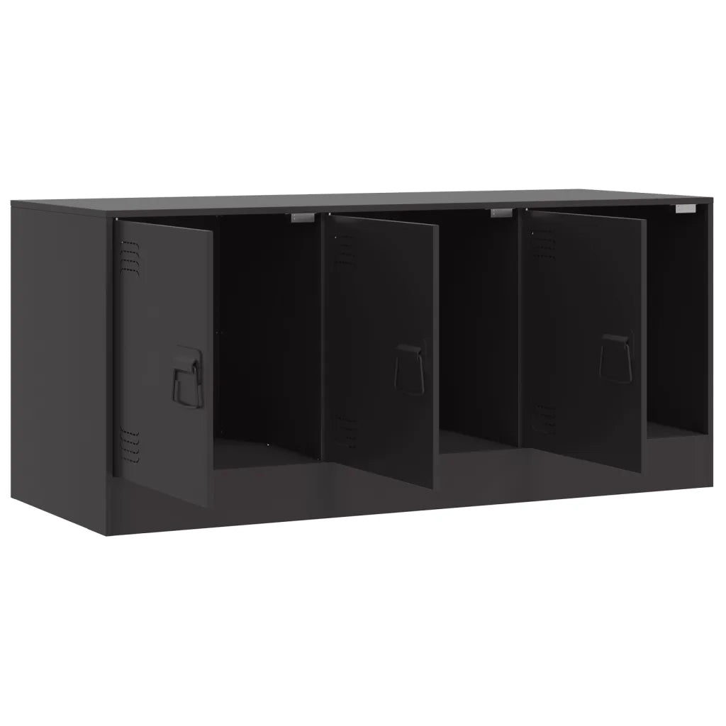 Mobile TV-Credenza per TV-Console TV Nero 99x39x44 cm in Acciaio 115100