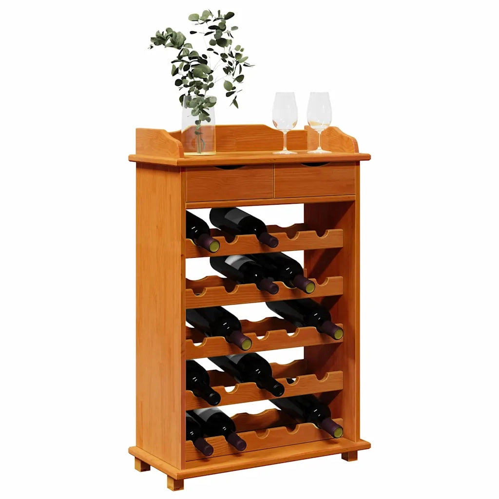 Portabottiglie Marrone 58 x 28 x 90 cm Pino massello 4012190