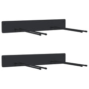 Portautensili da Giardino a Muro 2 pz Neri in Acciaio CFW2306945