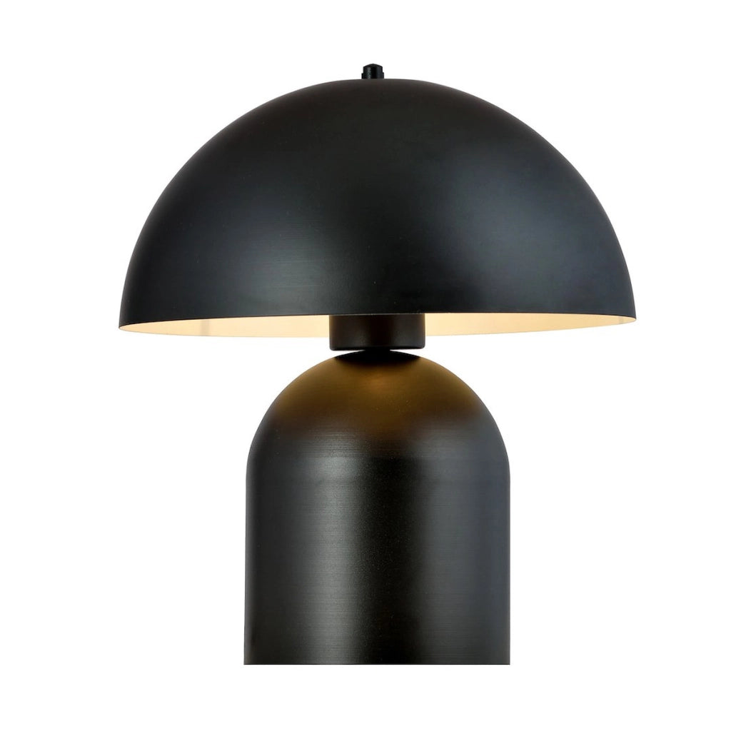 Lampada da tavolo Kava in acciaio nero opaco