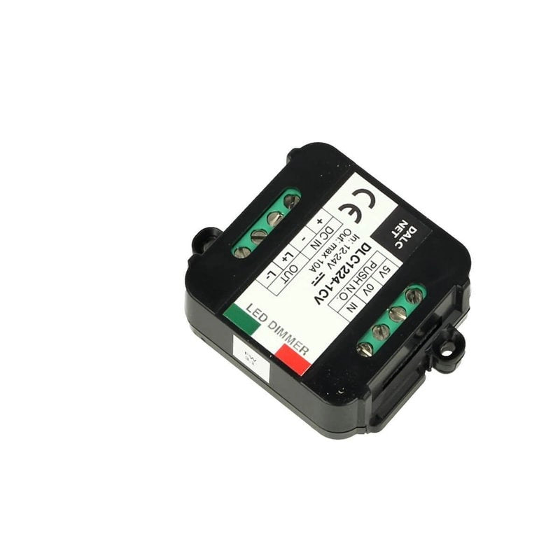 Dalcnet Easy Led Fader Dimmer Driver 12V 24V 10A Con Pulsante N.O. Push DLC1224-1CV