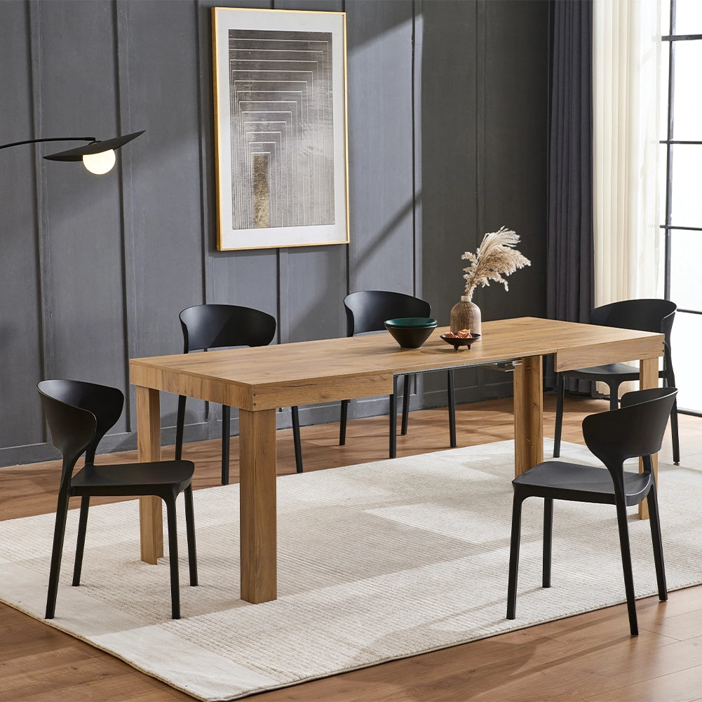 Tavolo da Pranzo Allungabile 120-200x80x76 cm in Legno Quercia