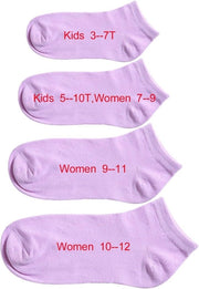 Set di 5 paia di calze a compression bassa per gambe lunghe e alta caviglia per donne e bambini