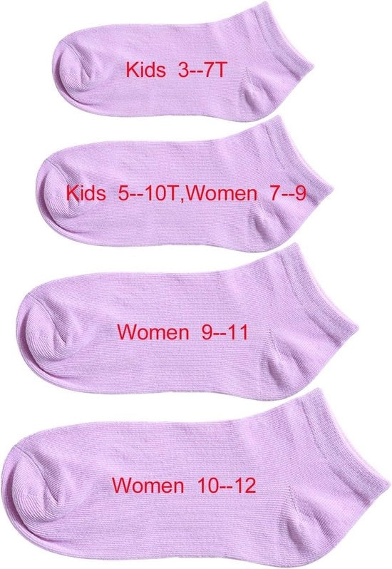 Set di 5 paia di calze a compression bassa per gambe lunghe e alta caviglia per donne e bambini