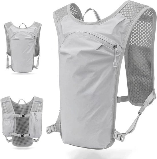 Zak da ginnastica leggera, 6 litri, con borsa per bere, unisex, sacca da ciclismo, da corsa e da camminata, impermeabile.