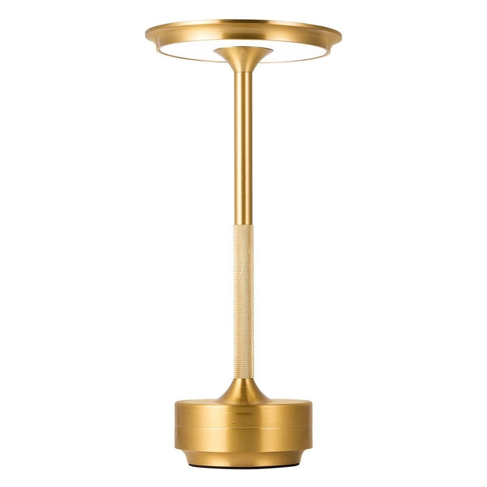 Trade Shop - Lampada Da Tavolo Moderna 3w Lume Ricaricabile Touch Dimmerabile Tecnologia Cct D38-3c - Oro