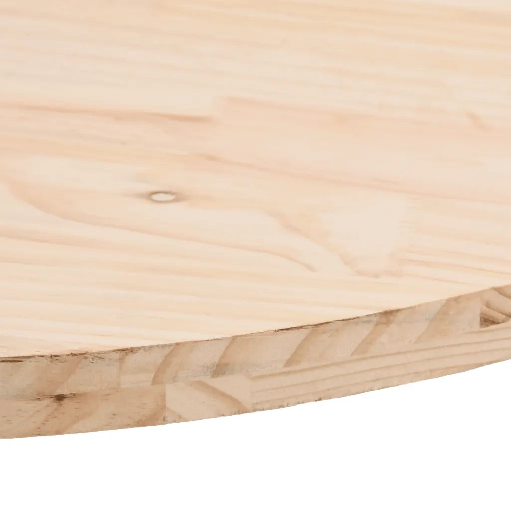 Piano del tavolo 80x40x2,5 cm in legno massello di pino ovale 824320