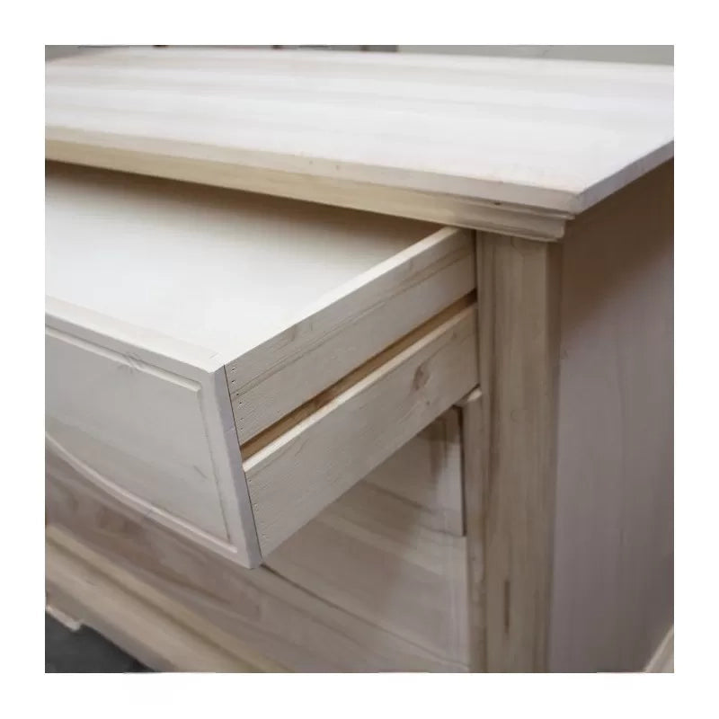 cassettiera classica 4 cassetti legno grezzo 125x52x99 (495) - Mobili 2G