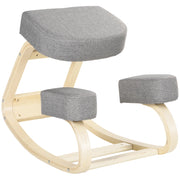 Sgabello ergonomico in legno di betulla ¨C zephmum ¨C Grigio, 120 kg