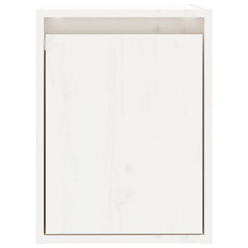 Pensili 2 pz Bianchi 30x30x40 cm in Legno Massello di Pino 813478