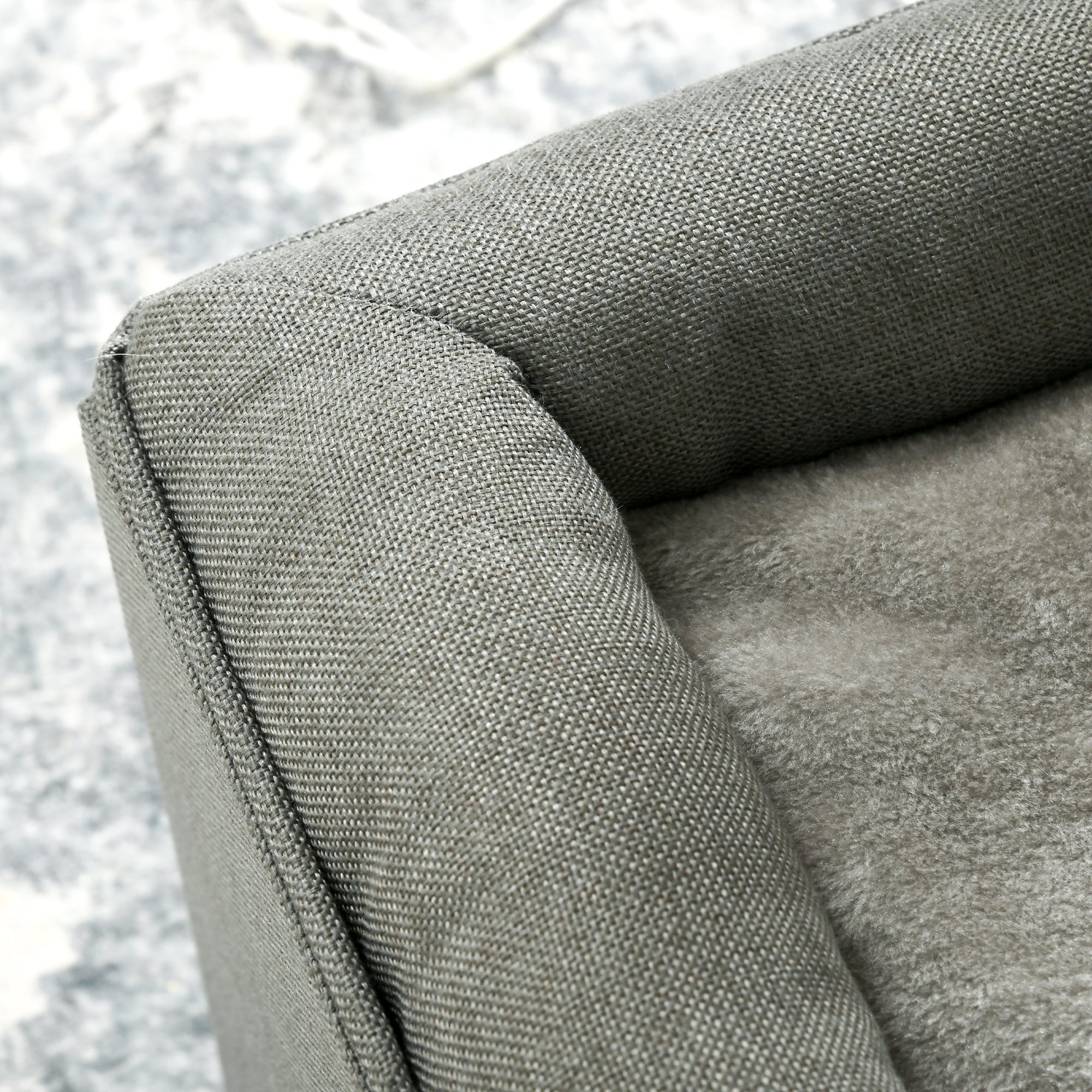 Cuccia a Casetta per Gatti a 2 Livelli 36,5x36,5x33 cm con Cuscino in Peluche in MDF e Poliestere Verde