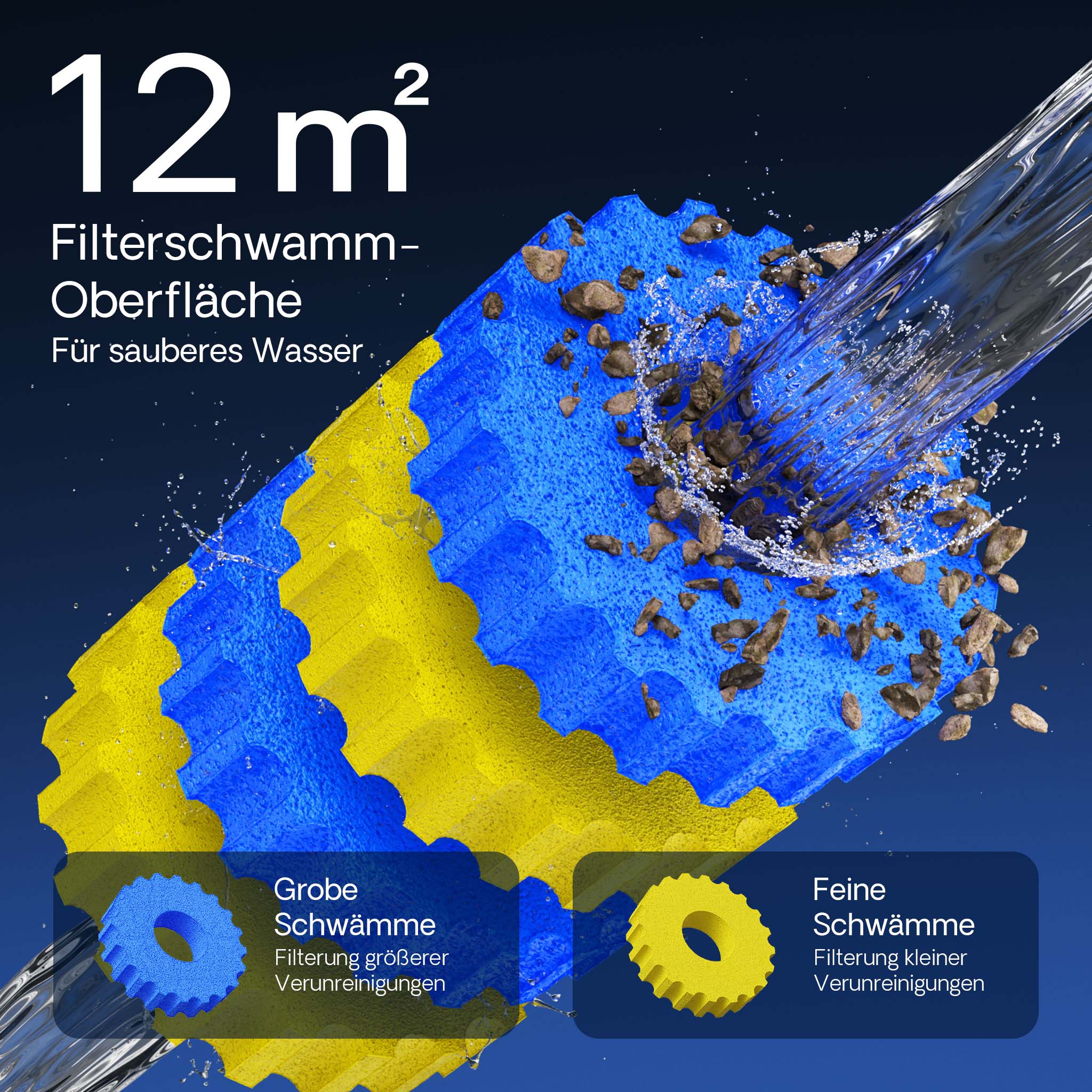 CPA-5000 Filtro a pressione per laghetto con UVC da 11 W integrato Per max 8.000 litri