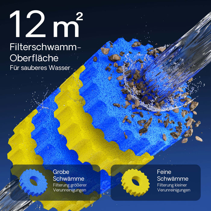 CPA-5000 Filtro a pressione per laghetto con UVC da 11 W integrato Per max 8.000 litri