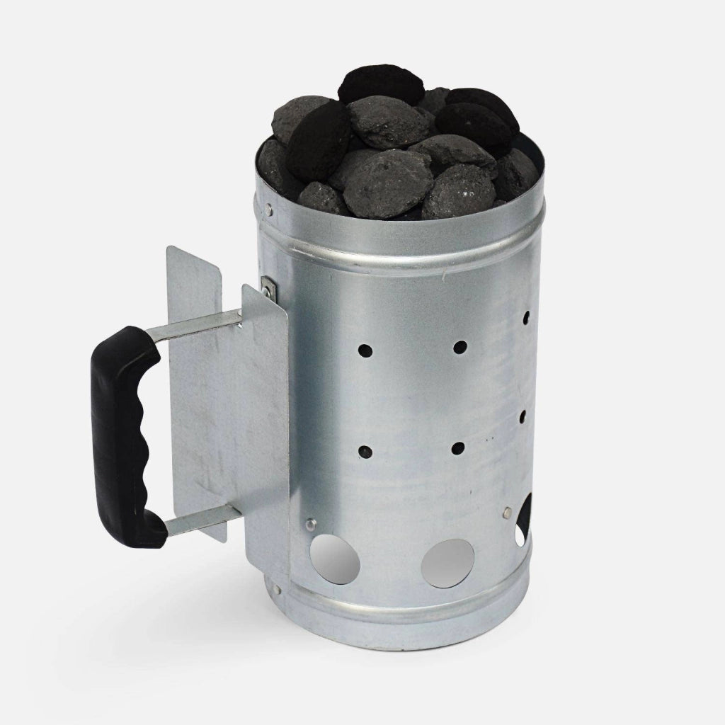 Ciminiera Accendi Carbonella in Acciaio Forato Starter D-17