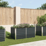Fioriera Rialzata Antracite 160x80x77 cm in Acciaio Zincato 45722