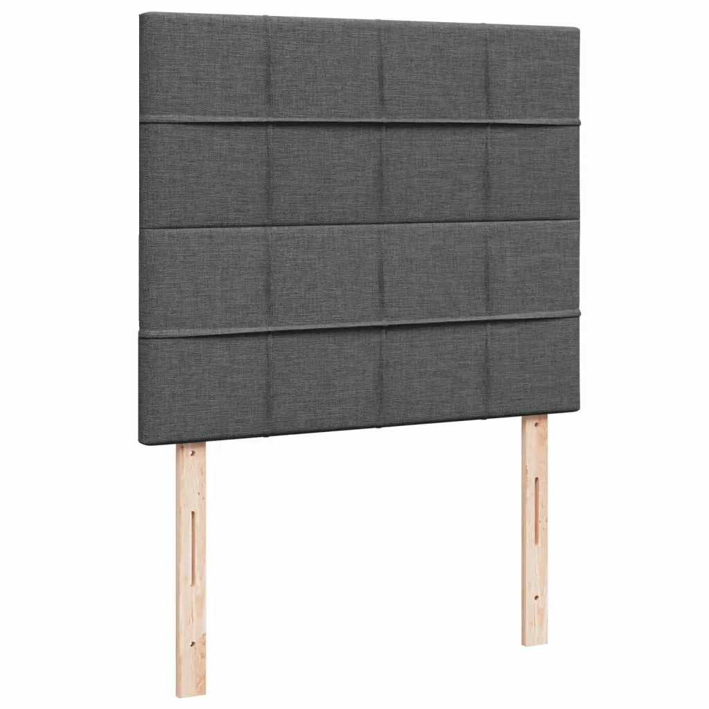 Giroletto a Molle con Materasso Grigio Scuro 120x200 cm Tessuto