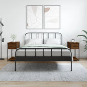 Comodini 2 pz-Set di 2 Tavolino da notte Rovere Marrone 30x60x60 cm in Legno Multistrato 367823