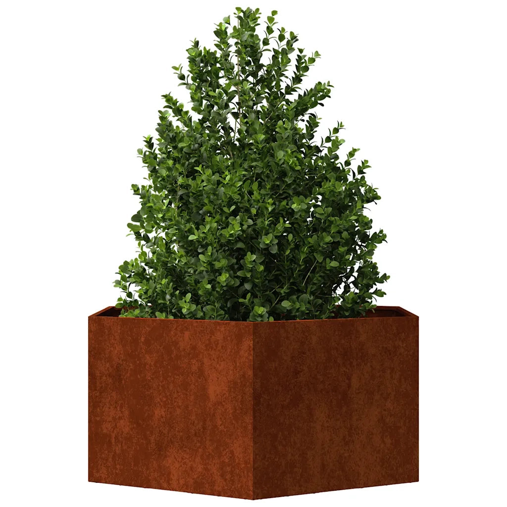 Fioriera Ruggine 90x90x45 cm Acciaio Corten 823676